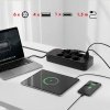 Maclean Listwa zasilająca MCE389 B 6 gniazd 4xUSB-A, 1xUSB-C 110-240V AC 50/60Hz, 2.1A max 2500W, czarna